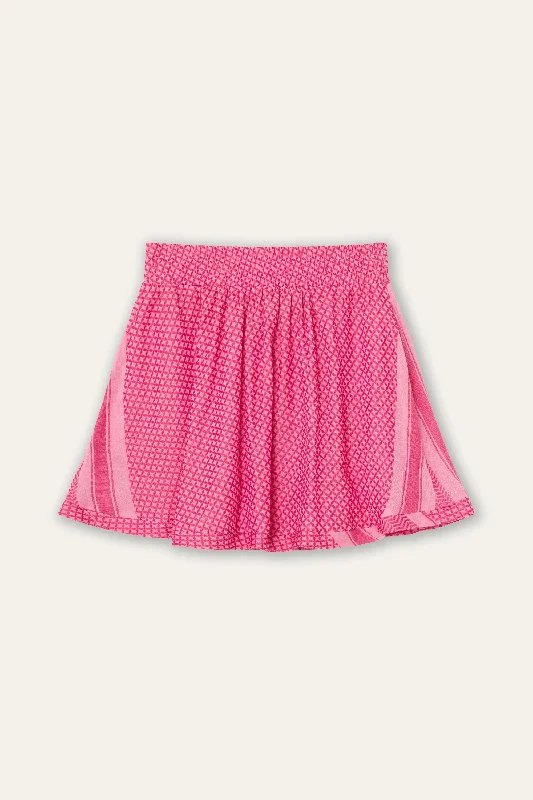 Summery Copenhagen Skirt - Fuchsia Rose corduroy skirt textured