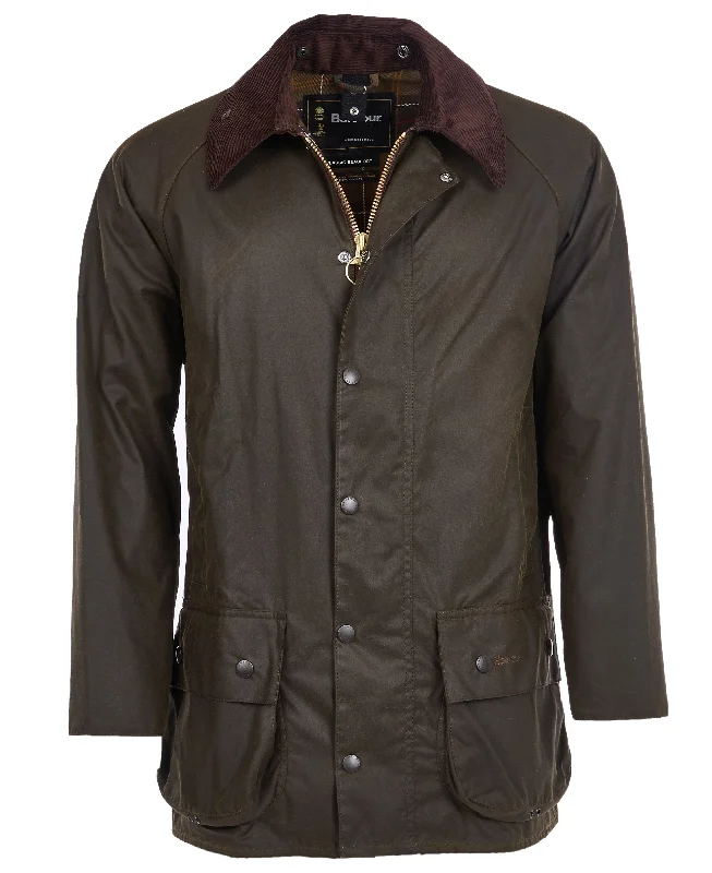 Classic Beaufort Wax Jacket - Olive Denim Jacket Leather Jacket Suede Jacket