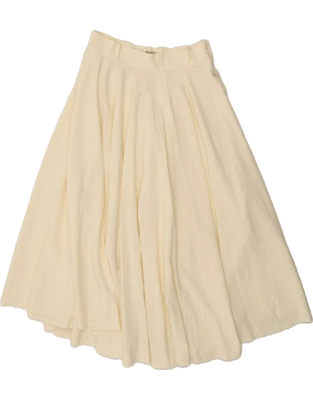 PENNY BLACK Womens A-Line Skirt IT 40 Small W26  Beige Viscose wool skirt thick