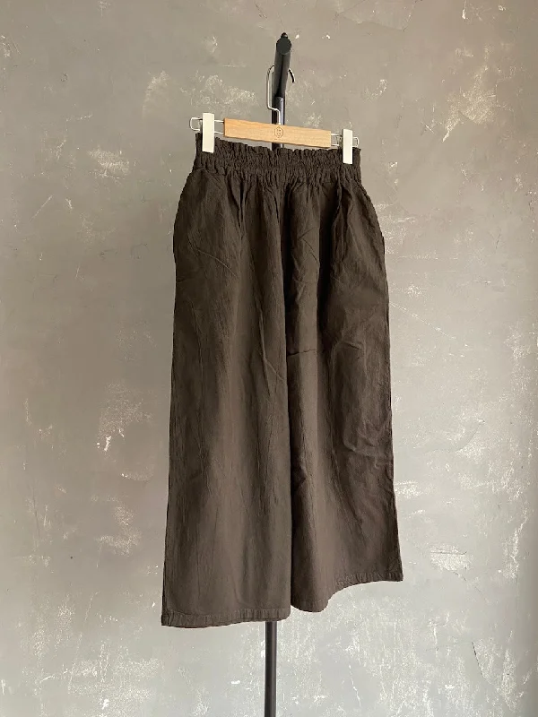 Hand Dyed Farmer's Pants in Dark Brown Classic Straight Pants