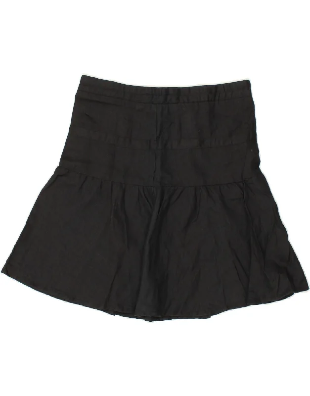 BENETTON Womens A-Line Skirt IT 38 XS W30  Black relaxed fit skirt