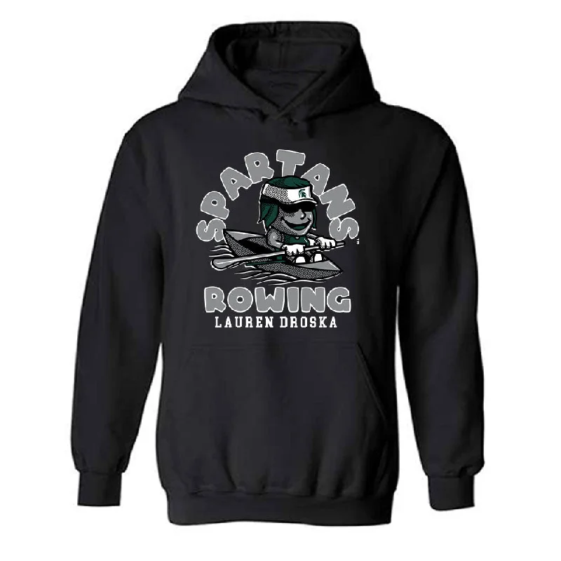 Michigan State - NCAA Women's Rowing : Lauren Droska - Fashion Shersey Hooded Sweatshirt Hoodie with Hood Adjustable Protection