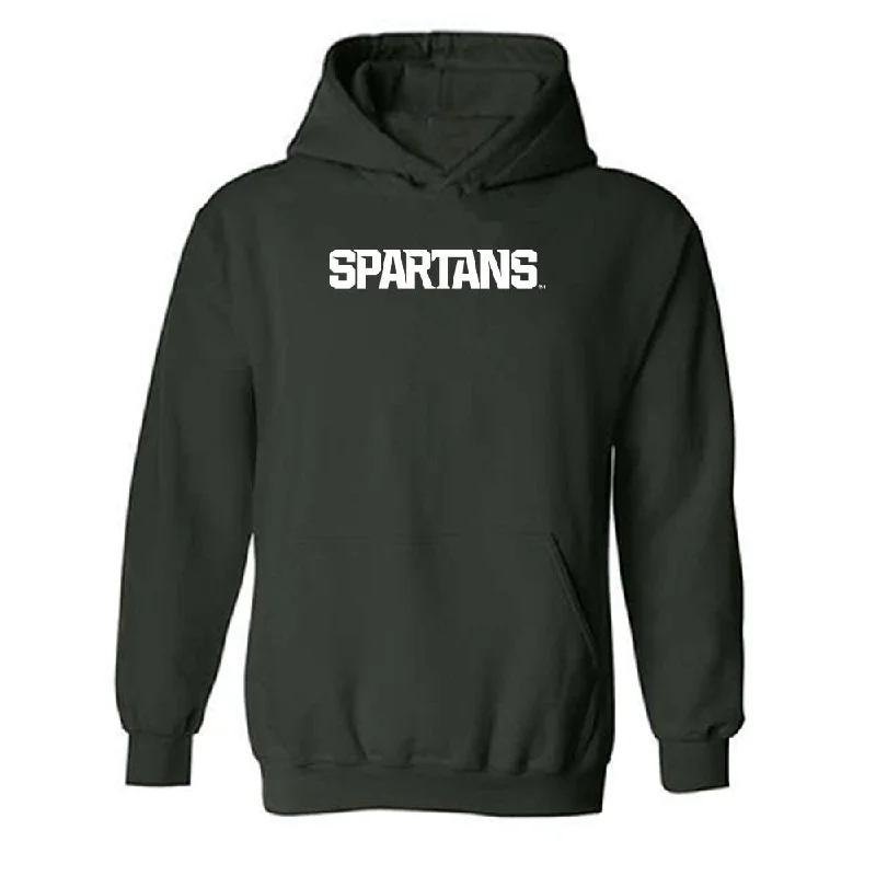 Michigan State - NCAA Women's Rowing : Ella McKenzie - Generic Shersey Hooded Sweatshirt Hoodie with Zipper Placket Modern Functional