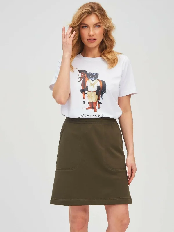 Olive Women's skirt MINI modal blend skirt