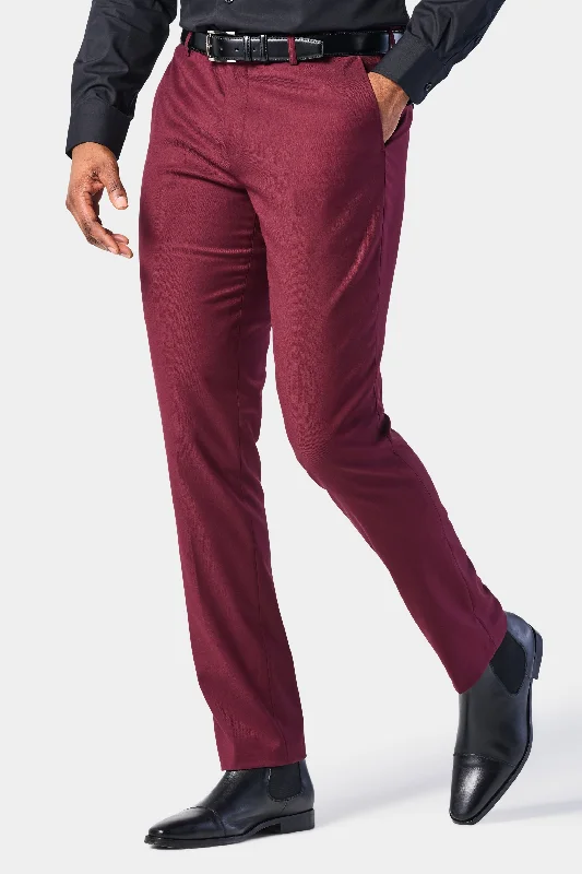 Burgundy Pants Fashionable Track Pants