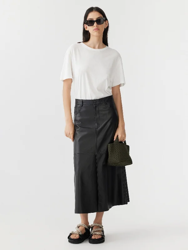 Longline Leather Skirt velvet skirt luxury