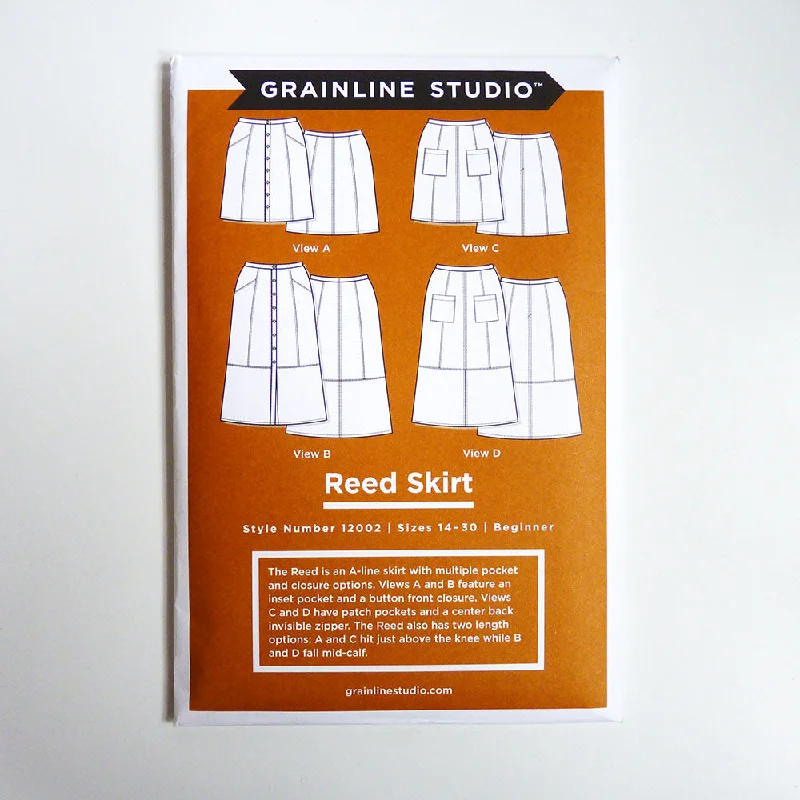 Grainline Studio : Reed Skirt Extended Sizing leather skirt sleek