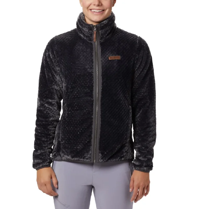 Columbia Womens Fire Side Sherpa Full Zip Jacket Front Pockets Side Pockets Patch Pockets