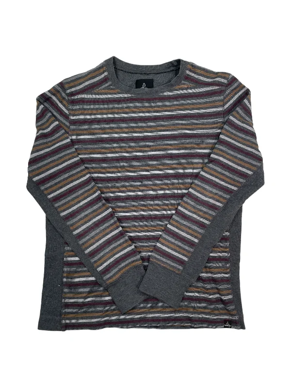 PR Mens Striped Sweater Collared Crew Neck Turtle Neck