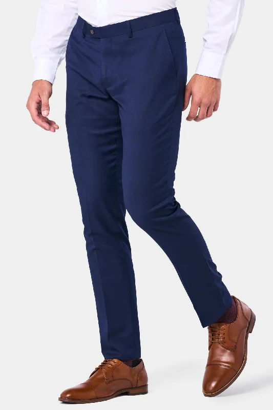 Modern Navy Blue Pants Formal Wide-Leg Pants