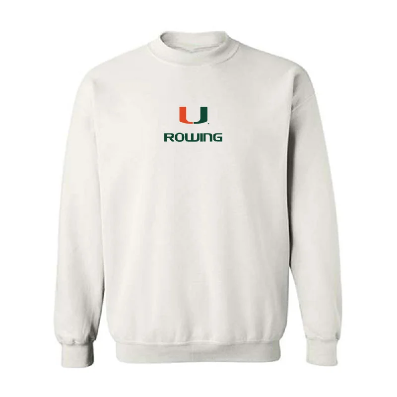 Miami - NCAA Women's Rowing : Holliday Prichard - Classic Shersey Crewneck Sweatshirt Hoodie with Snap Buttons Easy Quick