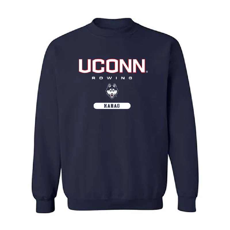 UConn - NCAA Women's Rowing : Dora Harag - Classic Shersey Crewneck Sweatshirt Hoodie with Button Placket Classic Preppy