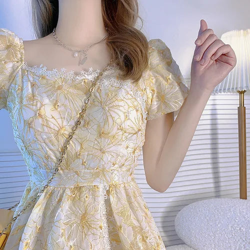 Yellow Floral Dress