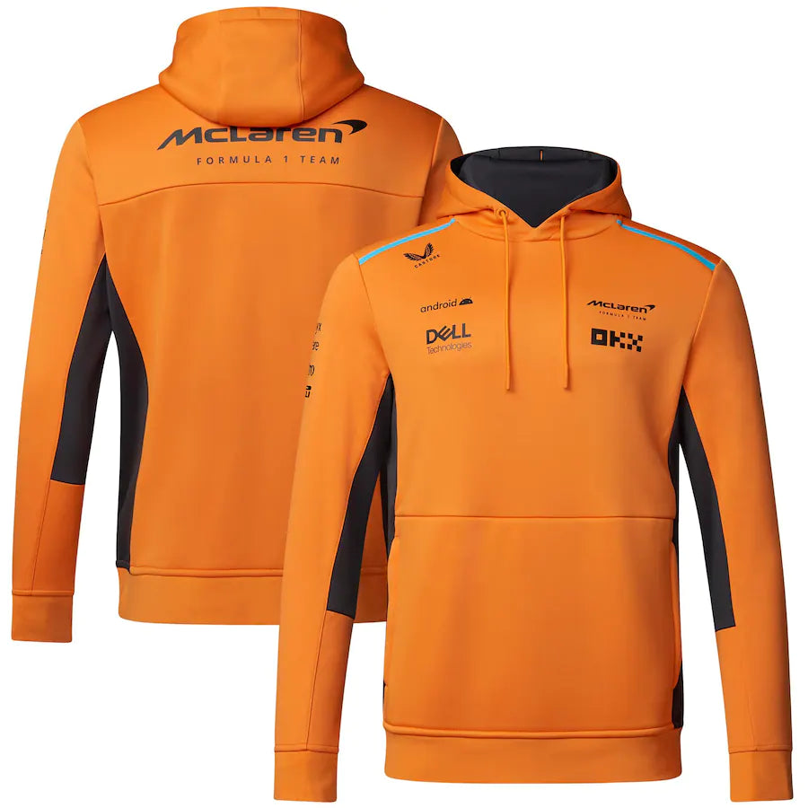 McLaren Replica Hoodie 2023 Zip Hoodie Drawstring Kangaroo Pocket