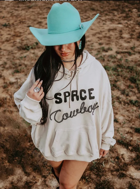 Wrangler Space Cowboy Hoodie Hoodie with Metallic Shiny Futuristic