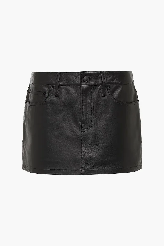 LEATHER MICRO MINI SKIRT corduroy skirt cozy