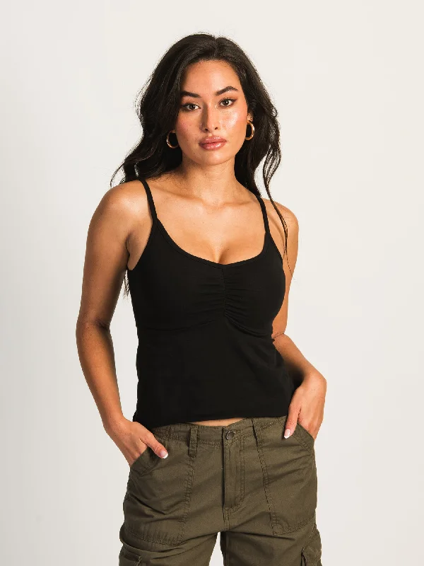 HARLOW ABBY TANK - BLACK bright tank top