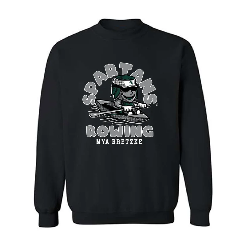 Michigan State - NCAA Women's Rowing : Mya Bretzke - Fashion Shersey Crewneck Sweatshirt Hoodie with Camouflage Military Edgy