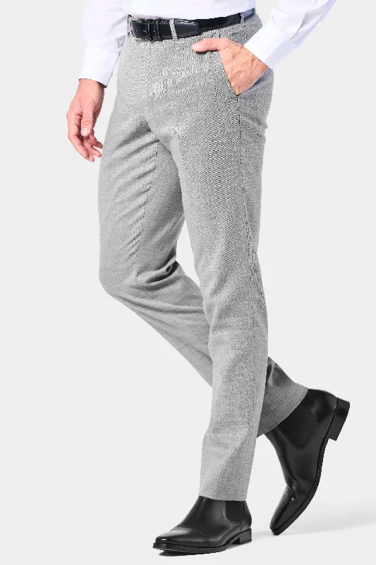 Gray Sharkskin Pants Comfortable Denim Trousers