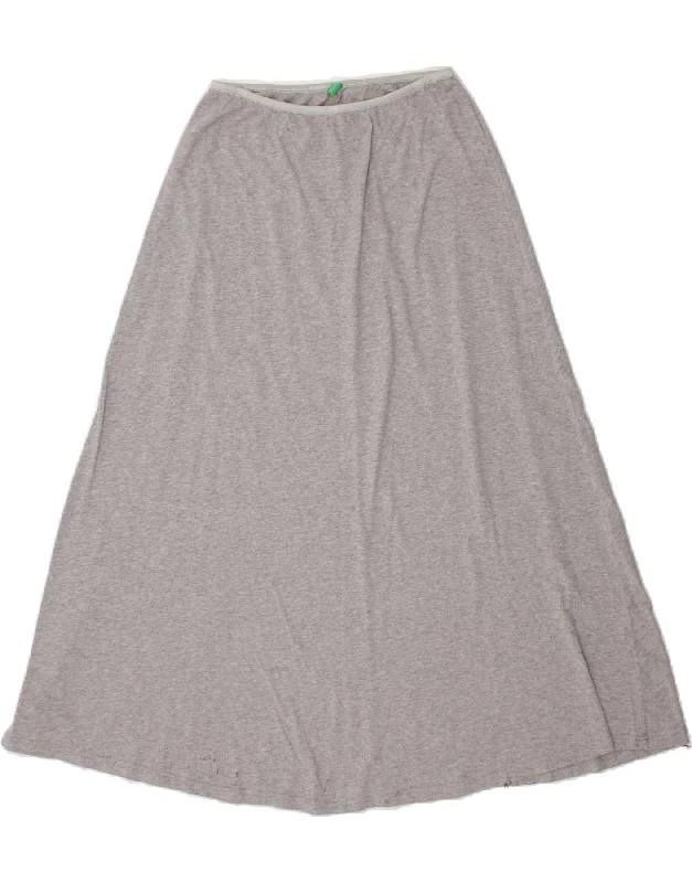 BENETTON Womens A-Line Skirt W28 Medium Grey chiffon skirt airy