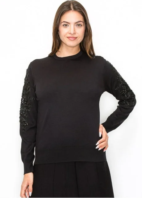 Blk Sweater 4569 Zippered Front Buttoned Front Snap Front