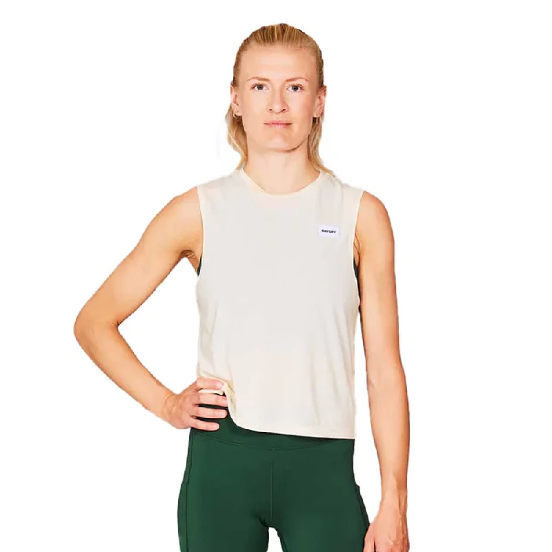 Women's Clean Motion Tank - White beige tank top