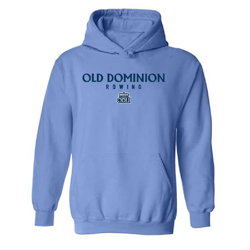 Old Dominion - NCAA Women's Rowing : Caroline Cotton - Classic Shersey Hooded Sweatshirt Hoodie with Lace Feminine Delicate