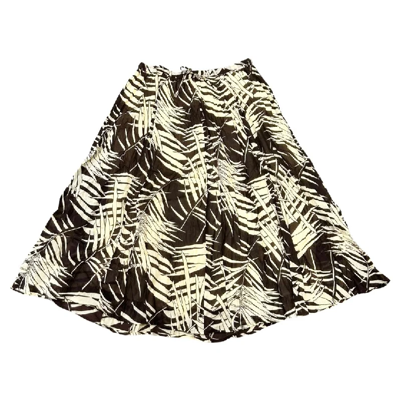 Vintage Palm Print Maxi Skirt (XXL) chiffon skirt floaty