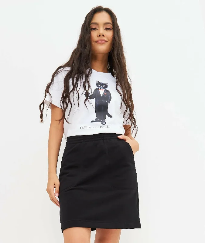 Black  skirt MINI denim skirt classic