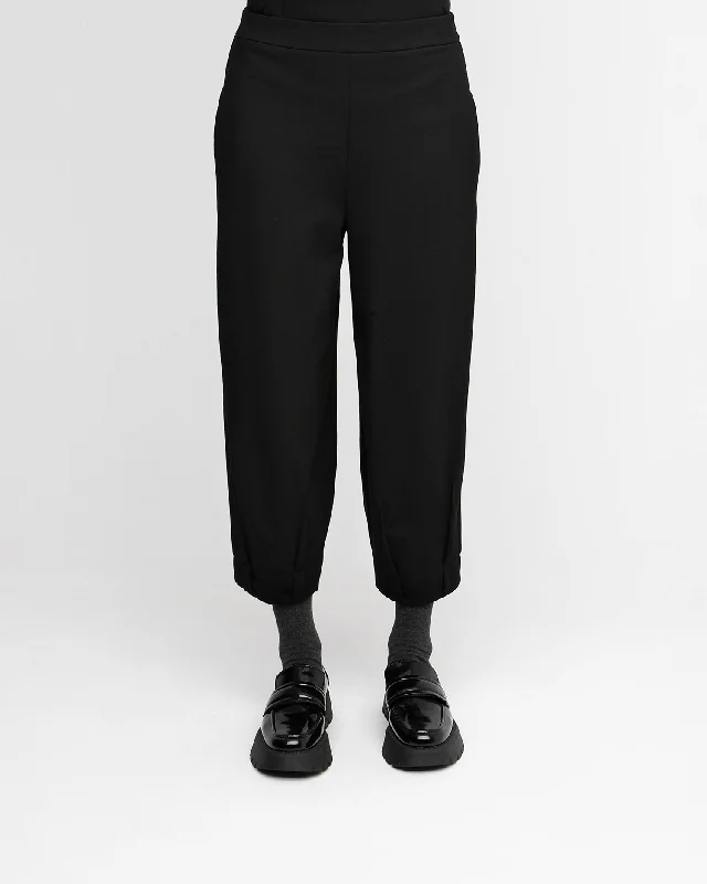 Ozai N Ku Gecko Pants, Black Chic Faux Leather Pants