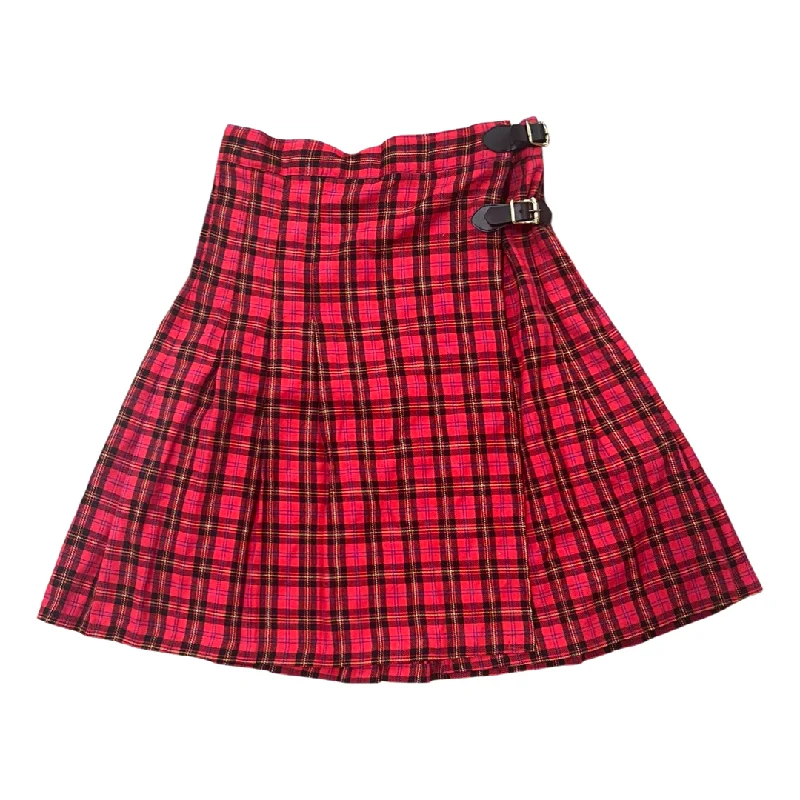 Vintage 90's Plaid Side Buckle Skirt (S) denim skirt trendy