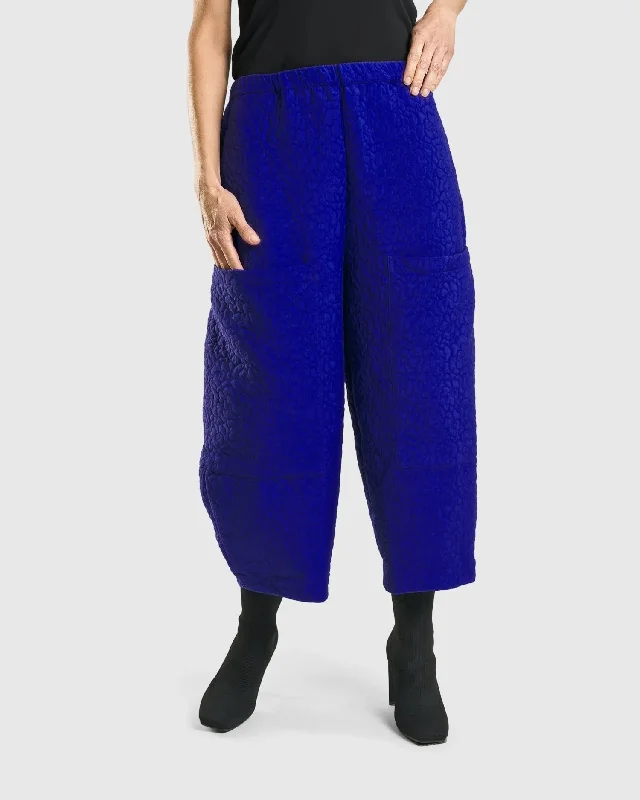 Jacquard Tapestry Pants, Royal High-Waist Jeans