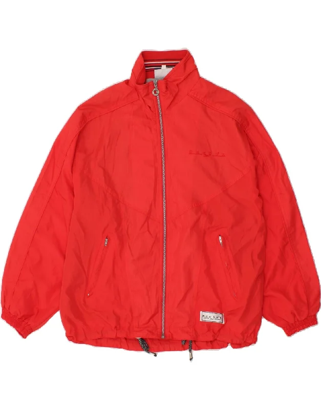 REEBOK Womens Rain Jacket EU 38 Medium Red Fleece Jacket Down Jacket Parka