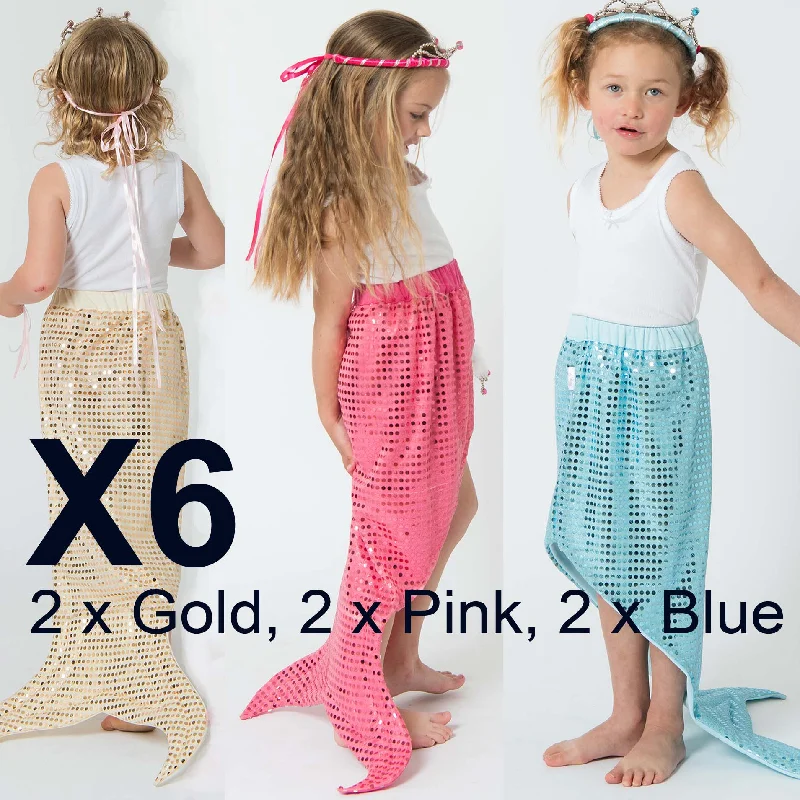 Mermaidia Skirt - Pack of 6 Mixed Colours silk skirt smooth