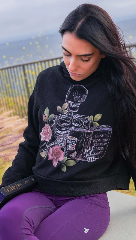 Death By TBR - Comfy Hoodie Hoodie with Hem Detail Decorative Unique