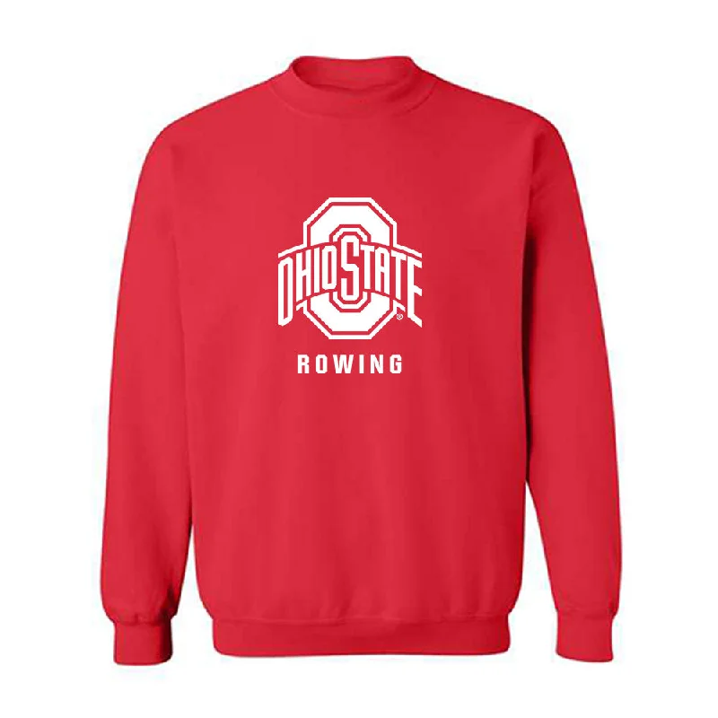 Ohio State - NCAA Women's Rowing : Eliana Bujwalo-Nowak - Classic Shersey Crewneck Sweatshirt Hoodie with Hem Raw Edge Edgy Unfinished