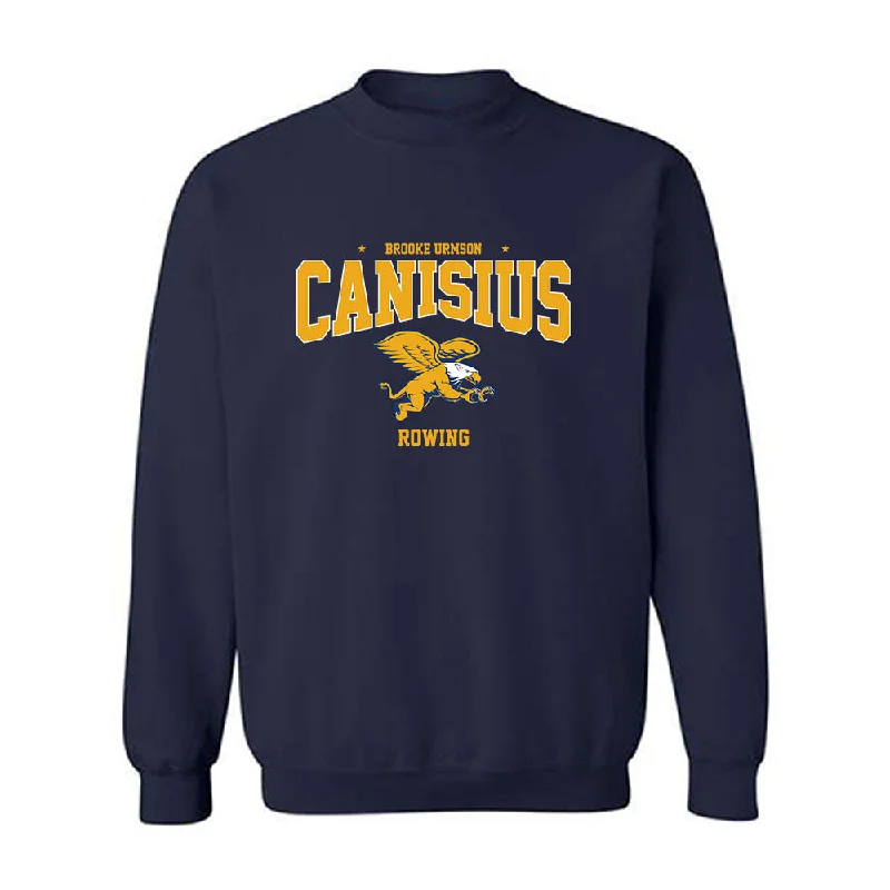 Canisius - NCAA Women's Rowing : Brooke Urmson - Classic Fashion Shersey Crewneck Sweatshirt Hoodie with Hem Embroidery Detailed Premium