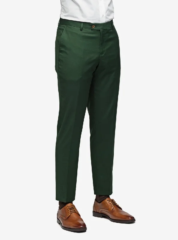 Forest Green Pants Classic Bootcut Trousers