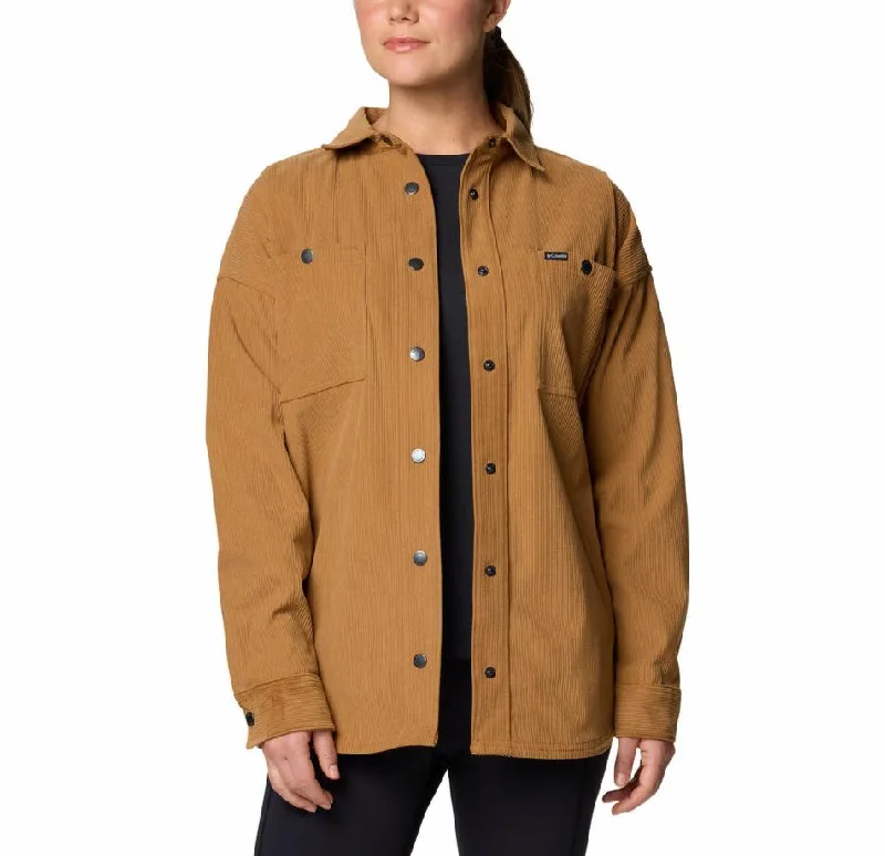 Columbia Womens Blue Point Creek Corduroy Shirt Jacket Mesh Jacket Canvas Jacket Denim Jacket