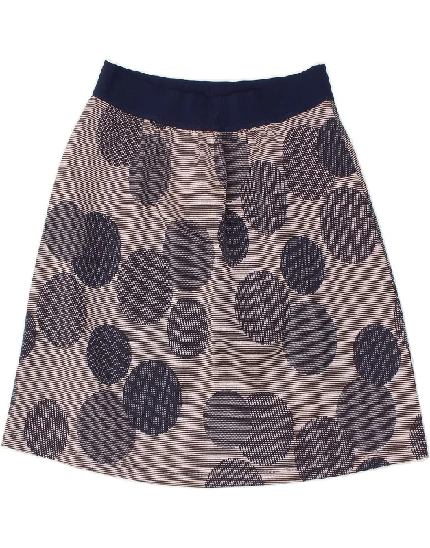 MAX & CO. Womens A-Line Skirt Medium W30  Blue Spotted Cotton velvet skirt glossy