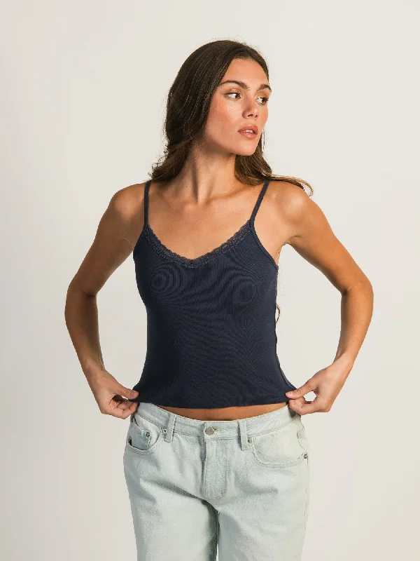 HARLOW ISLA TANK - INDIGO v-neck tank top