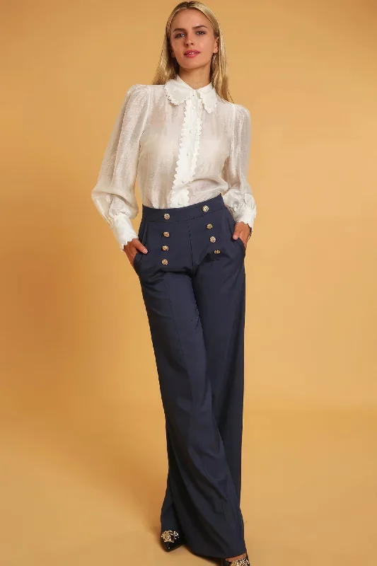 High Waisted Dressy Pants Chic Faux Leather Pants