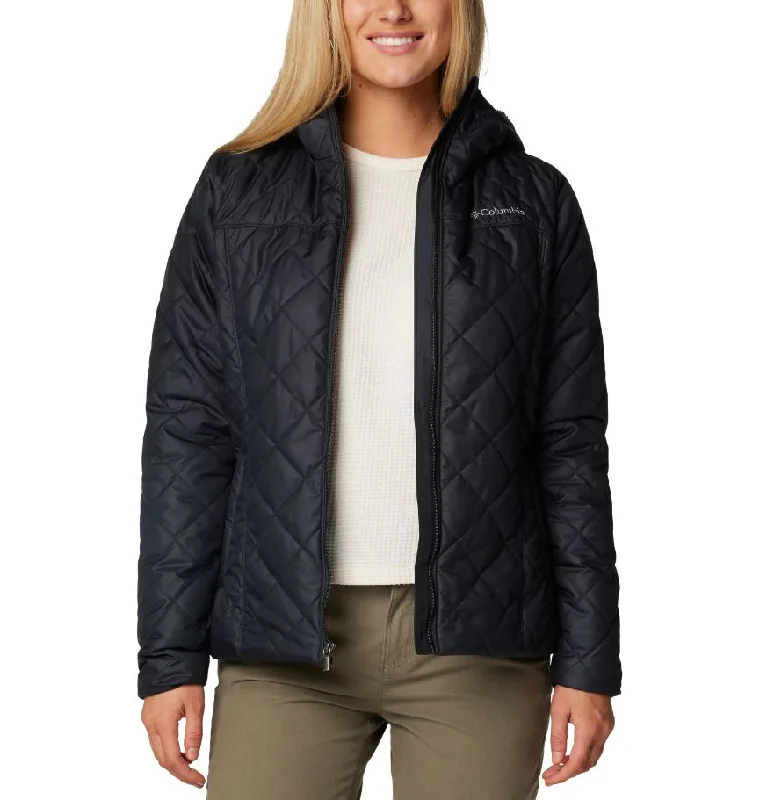 Columbia Womens Copper Crest Hooded Full-Zip Jacket Faux Fur Fabric Real Fur Fabric Shearling Fabric