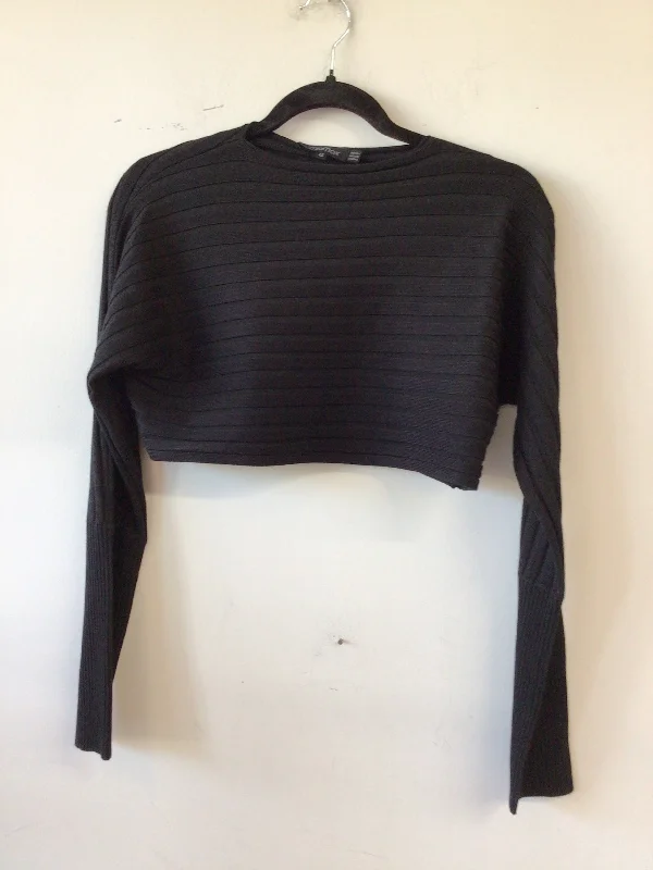 Cropped Ribbed Sweater 600 Front Pockets Side Pockets Patch Pockets