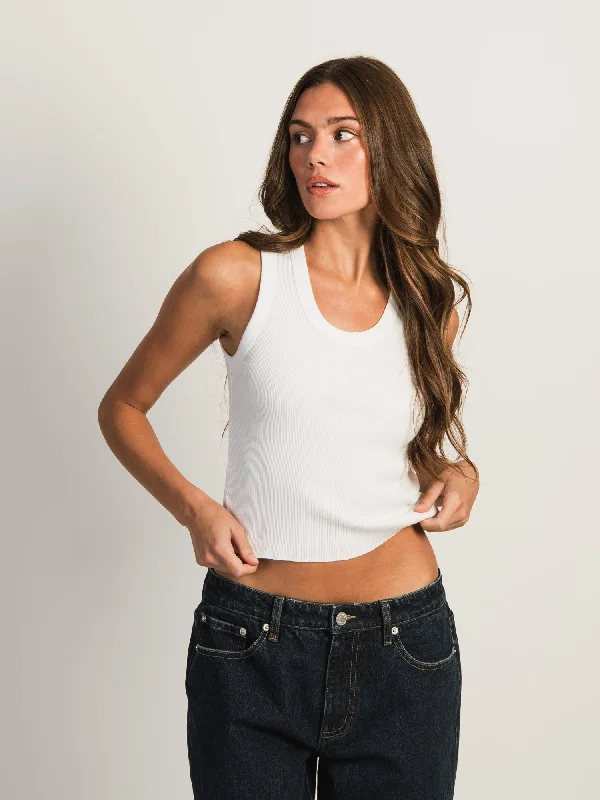 HARLOW KENDALL TANK - WHITE high neck tank