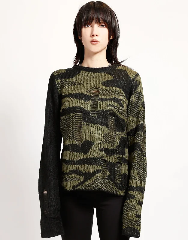 RAG SWEATER CAMO Sweater Knitwear Pullover