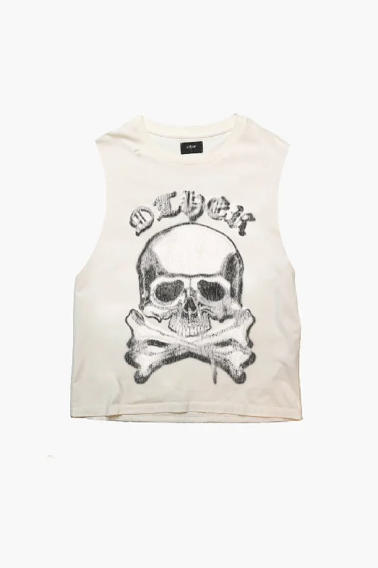 The Skull & Crossbones Vintage Tank | Blonde gym tank top