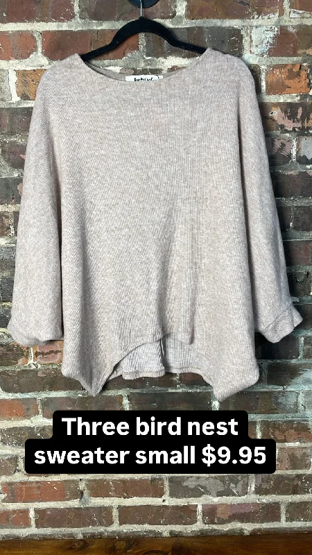 Three bird nest sweater. Solid Color Striped Floral Print