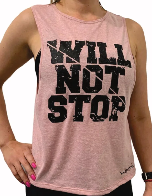 Women’s  "Will Not Stop" Muscle Tank print tank top