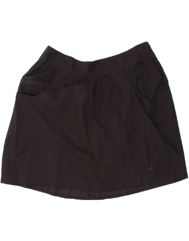 BENETTON Womens Mini Skirt IT 48 XL W36  Black Cotton corduroy skirt durable